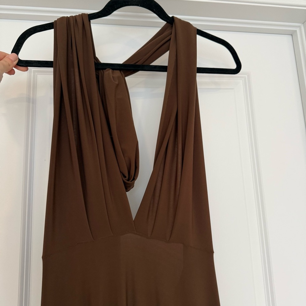 Convertible Maxi Dress in Chocolate
